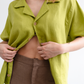 Isla Linen Shirt | Pear Green