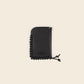 KIBO-Leather card holder-Black & Black leather braiding