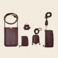 COOK-Burgundy leather carabiner