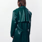 Myriam vegan leather trench coat.