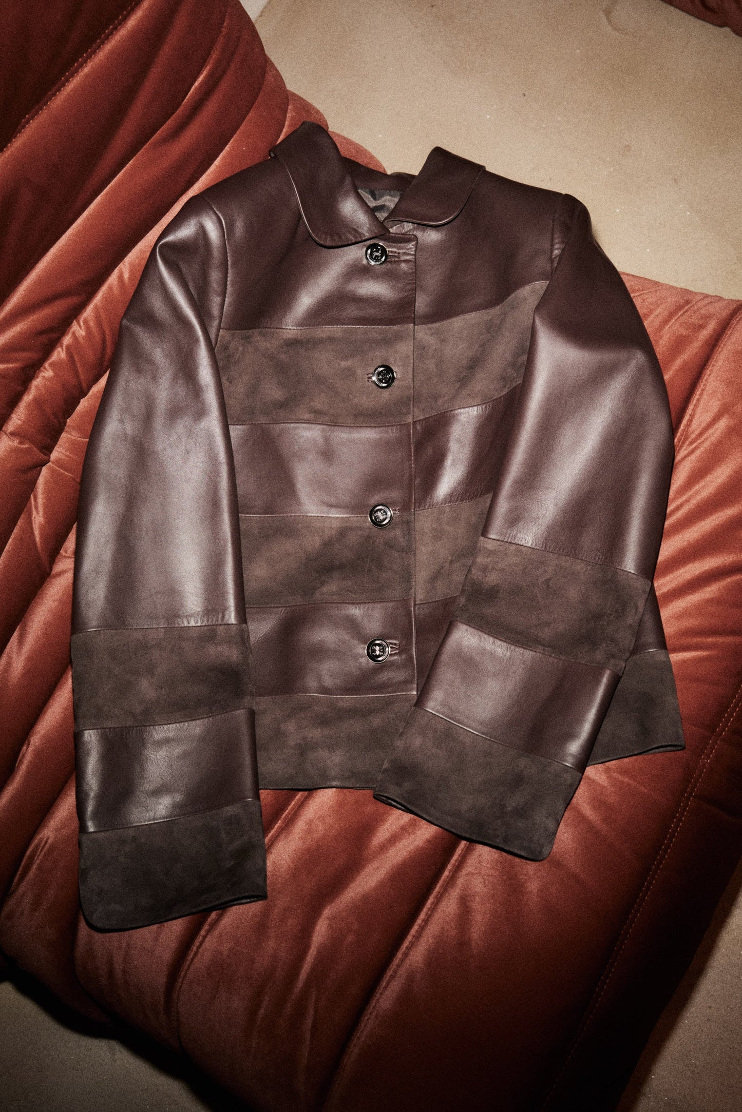 Limited Edition Dark Chocolate leather and suede jacket