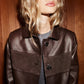 Limited Edition Dark Chocolate leather and suede jacket