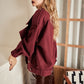 Red Wine Wool Coat