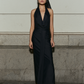 Draped One Piece with V-Neck (Limited Edition) Black - Miriam
