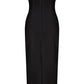 Miora Crepe Midi Dress in Black