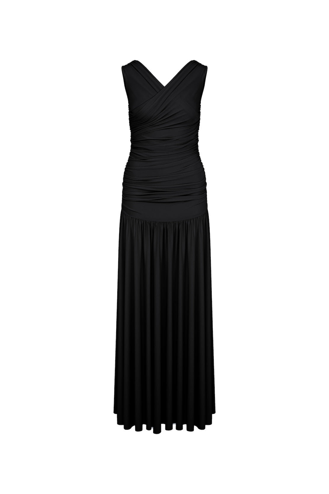 Purley Jersey Long Dress In Black