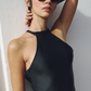 Olivia Halter Dress in Black - Limited Edition