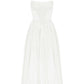 Sibby Strapless Midi Dress in White