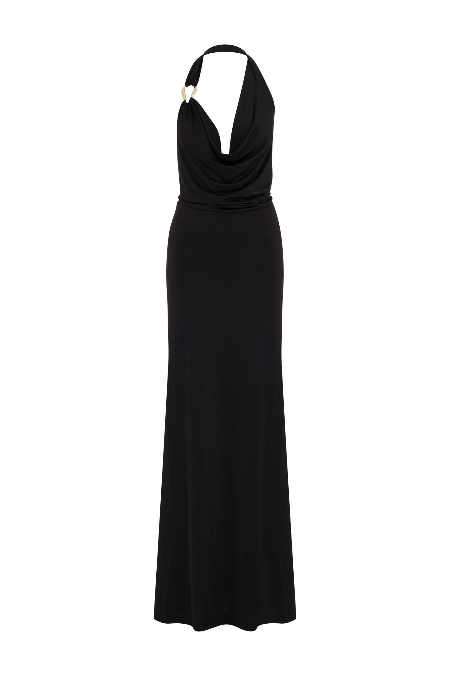 Dakota Long Jersey Dress in Black