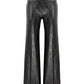 Abby Straight Cut Croc-Effect Trousers Pants Nazli Ceren 