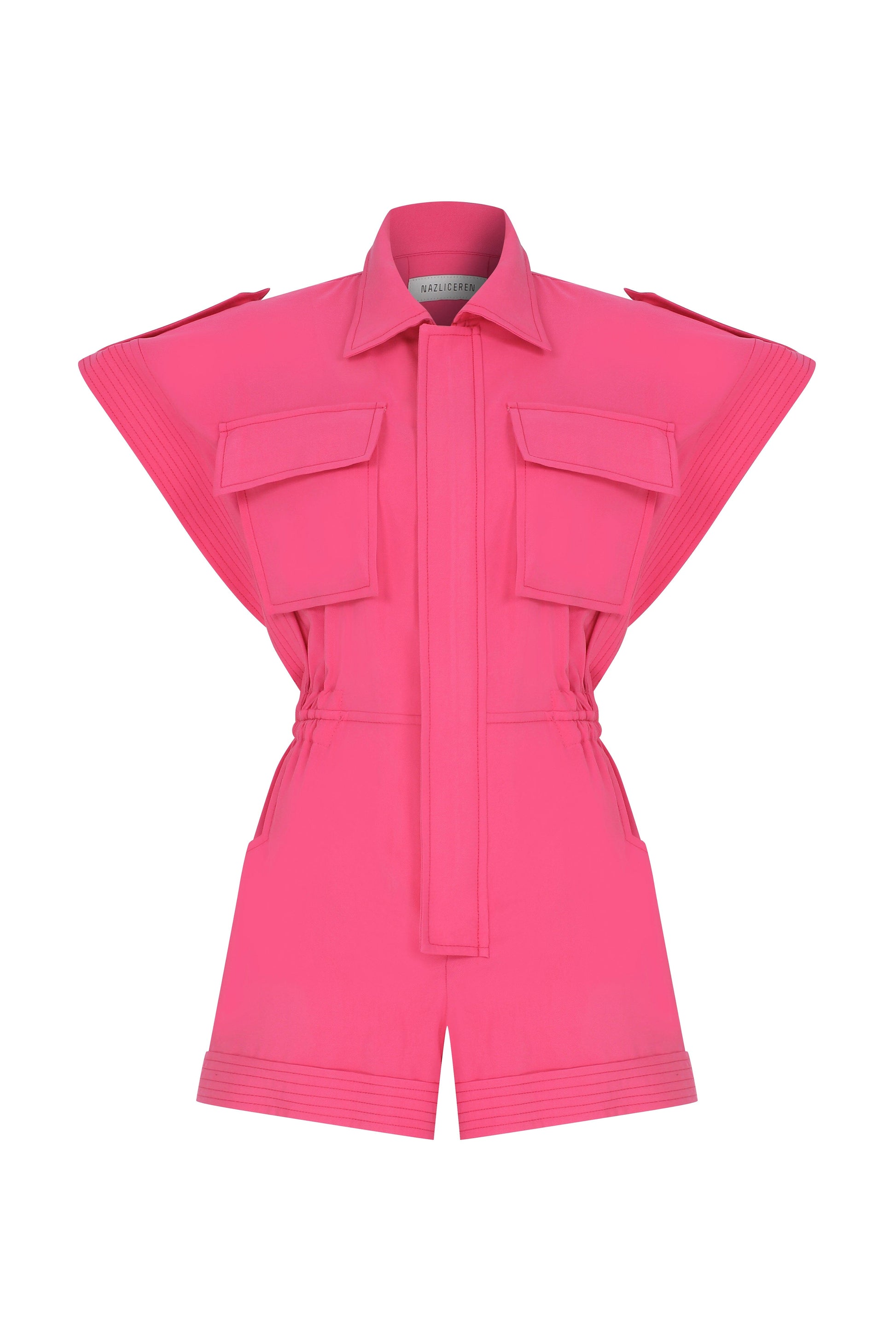 Aleiada Playsuit in Virtual Pink Jumpsuits & Rompers Nazli Ceren 