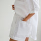 Dancer Linen Short - White