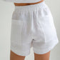 Dancer Linen Short - White