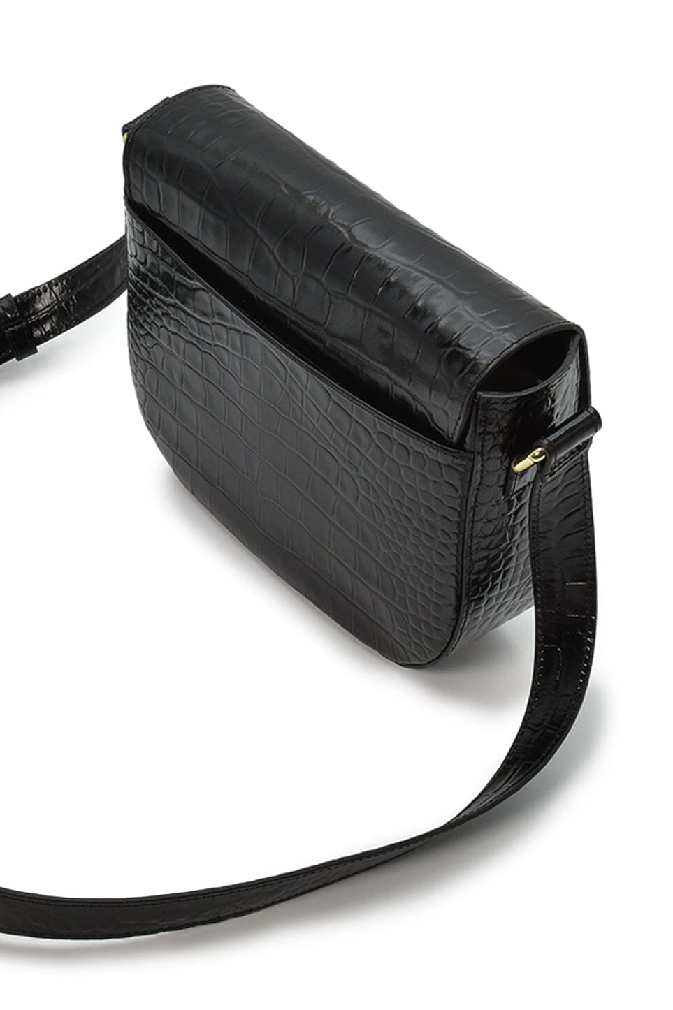 Black Coconut Embossed Leather Flap Crossbody Bag Handbags Leandra 