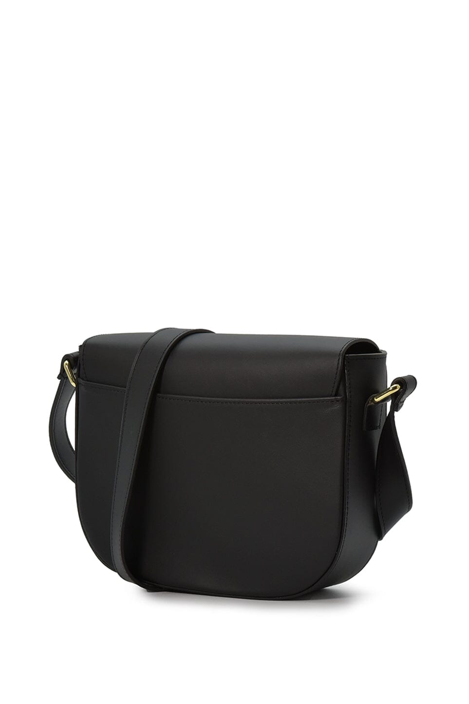 Black leather flap shoulder bag Handbags Leandra 