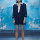 Boxy Navy Blue Oversize Jacket Nazli Ceren 