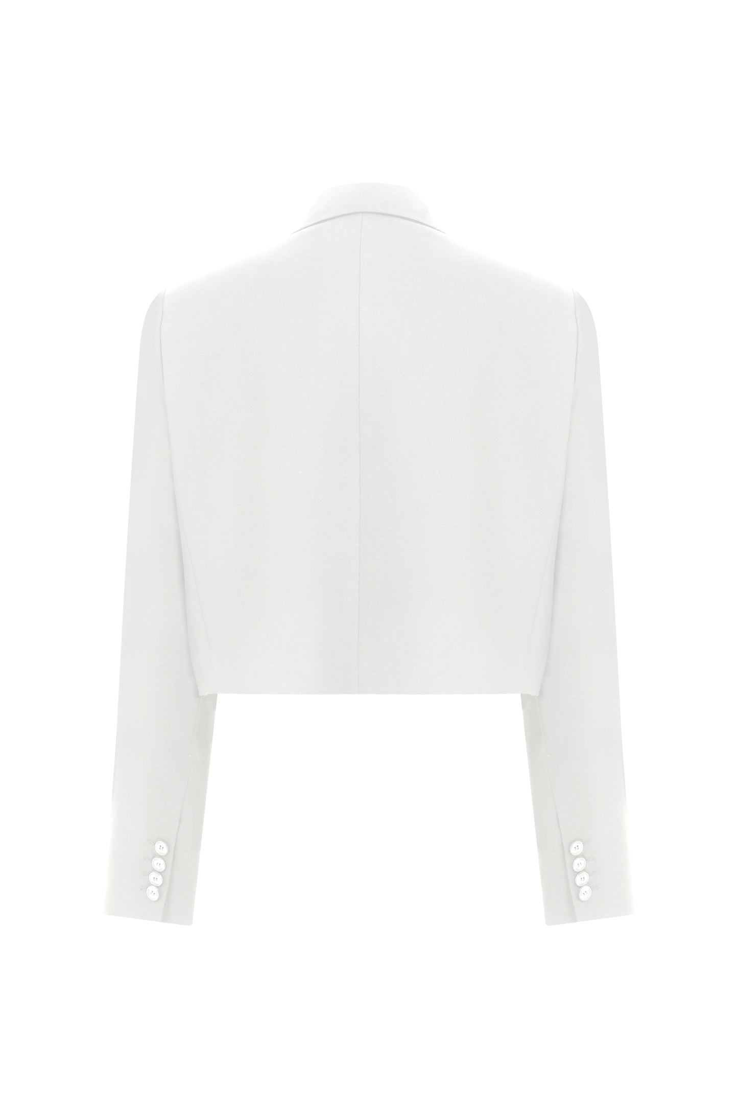 Boxy Satin Cropped Jacket in Vanilla Ice