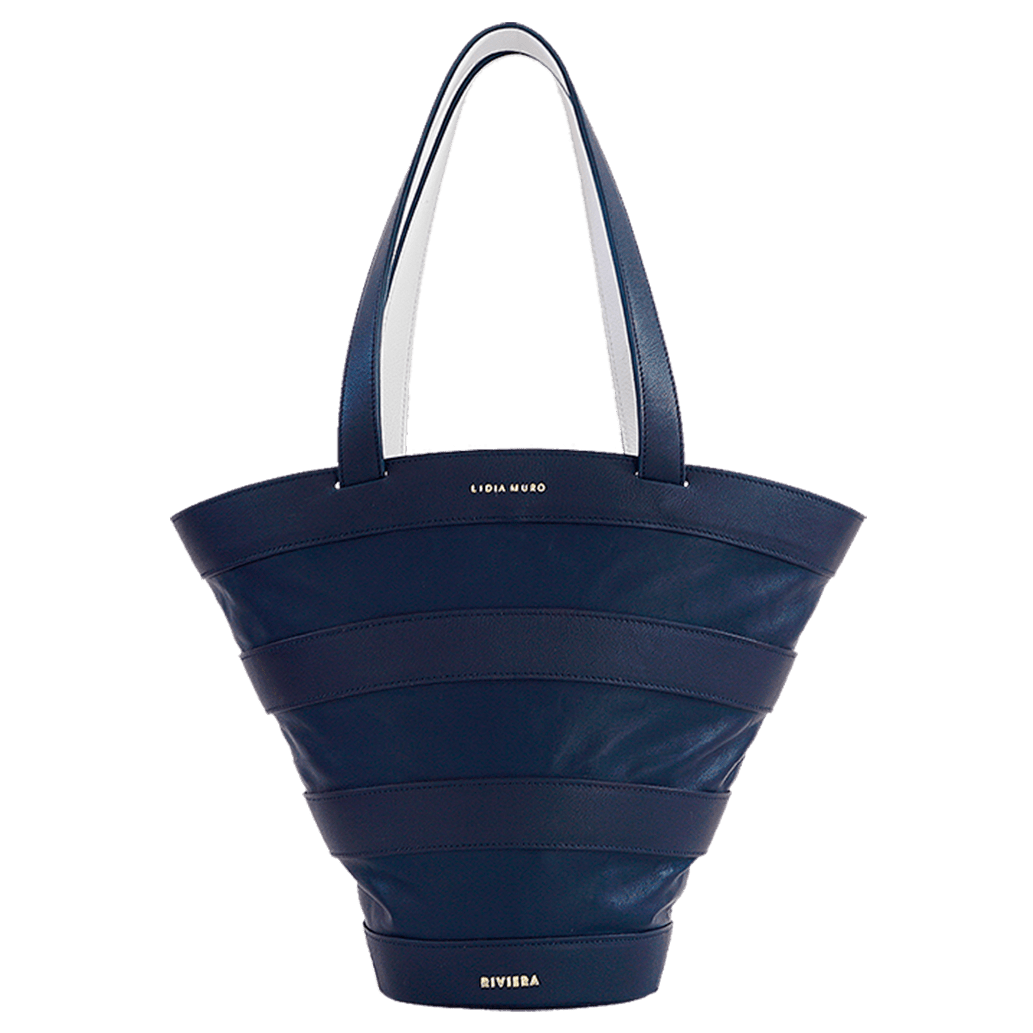Bucket Bag - Navy Handbags Lidia Muro 