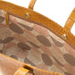 Caramel Engraved Leather Shopper Tote Bag Leandra 