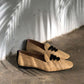 Casablanca Raffia Moccasin Sandals Momoc Shoes 