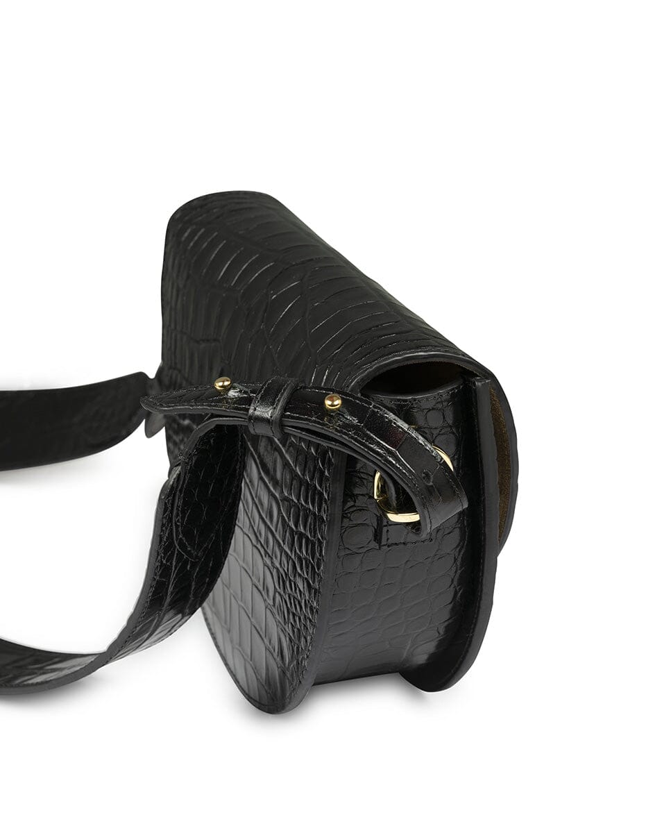 Croc print hotsell black bag