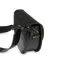Crocodile print Leather saddle bag - Black Handbags Leandra 