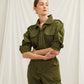 Dorothy Cotton Jumpsuit in Green Nazli Ceren 