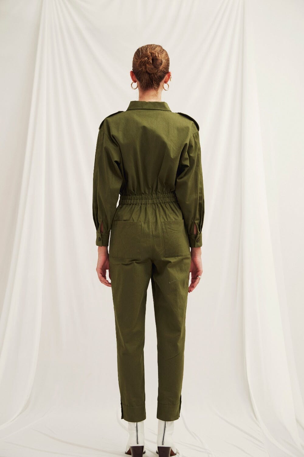 Dorothy Cotton Jumpsuit in Green Nazli Ceren 