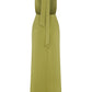 Ines Jersey Long Dress in Green Glow Dresses Nazli Ceren 