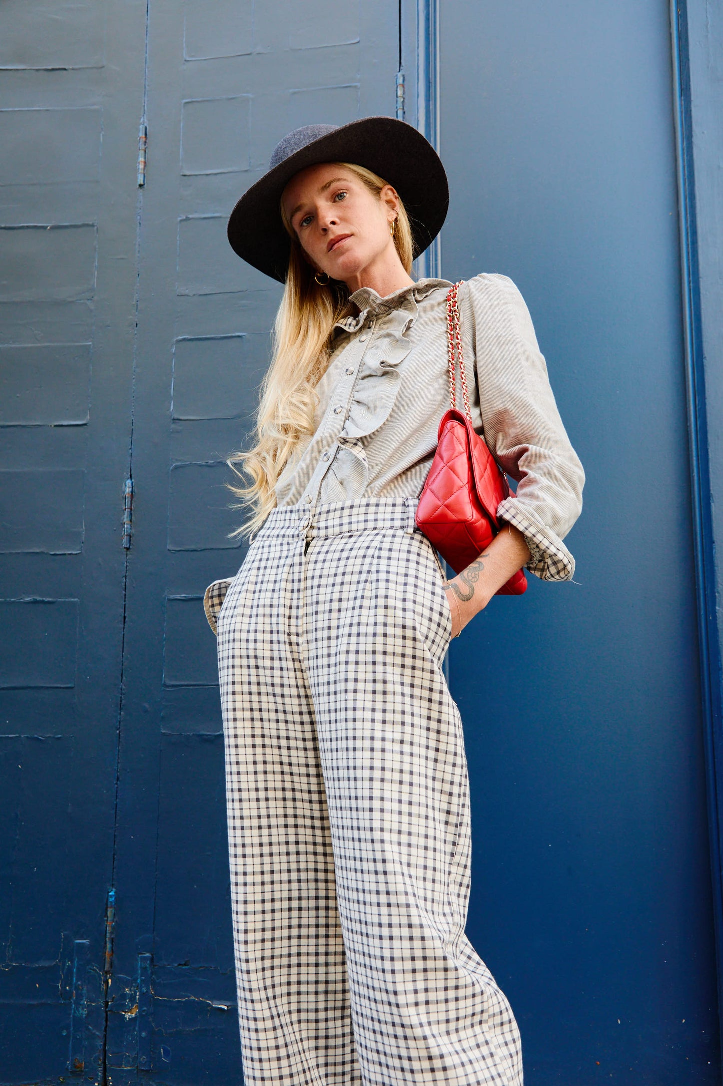 Black and White Checkered Pants