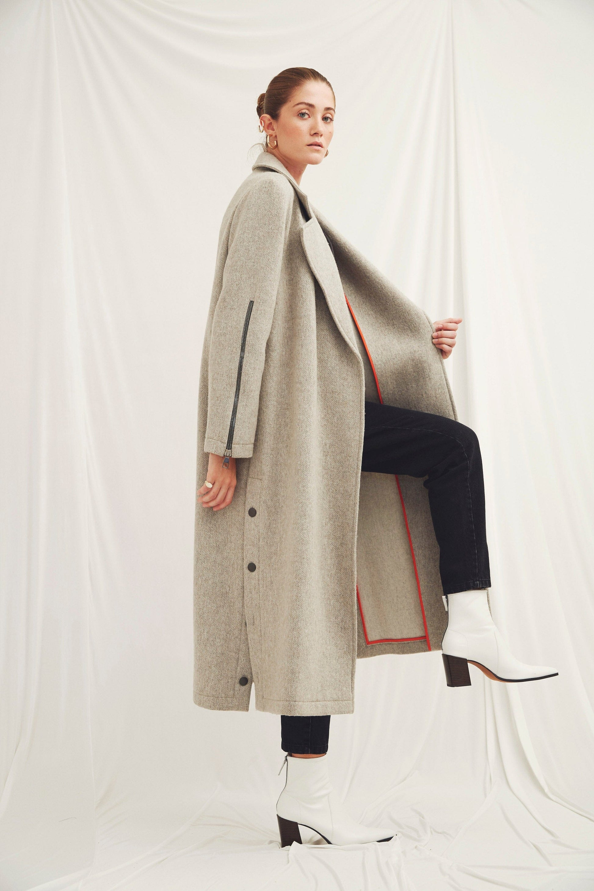 Isha Wool Blend Long Coat Nazli Ceren 