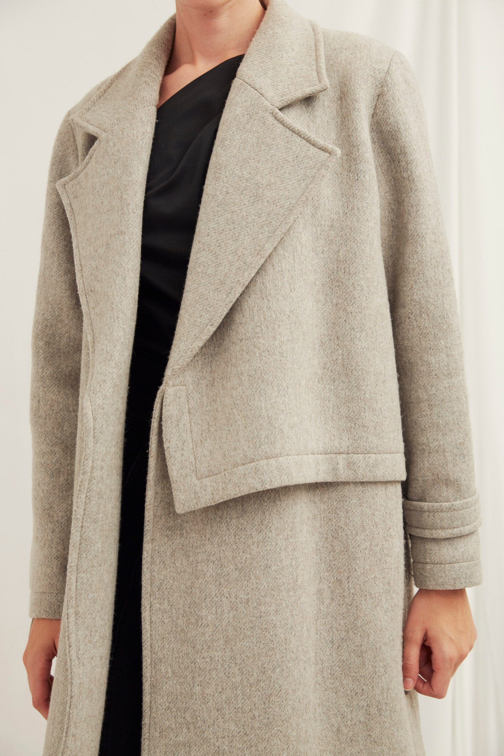 Isha Wool Blend Long Coat Nazli Ceren 