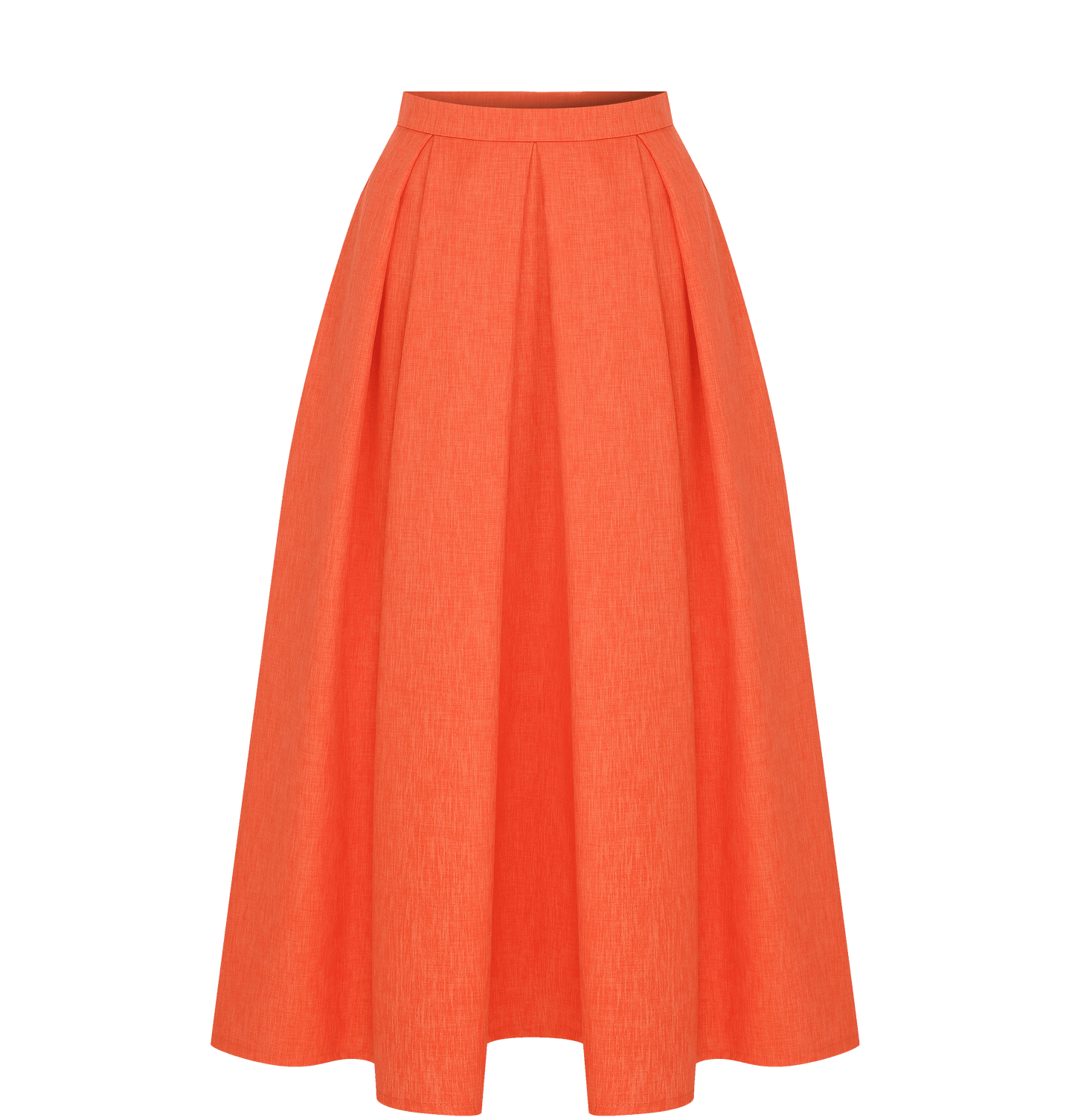 June Midi Skirt in Spicy Orange Skirts Nazli Ceren 