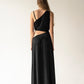 Black Pure Silk Katiusha Long Dress