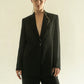 Polunichnik Black Viscose Open Back Jacket