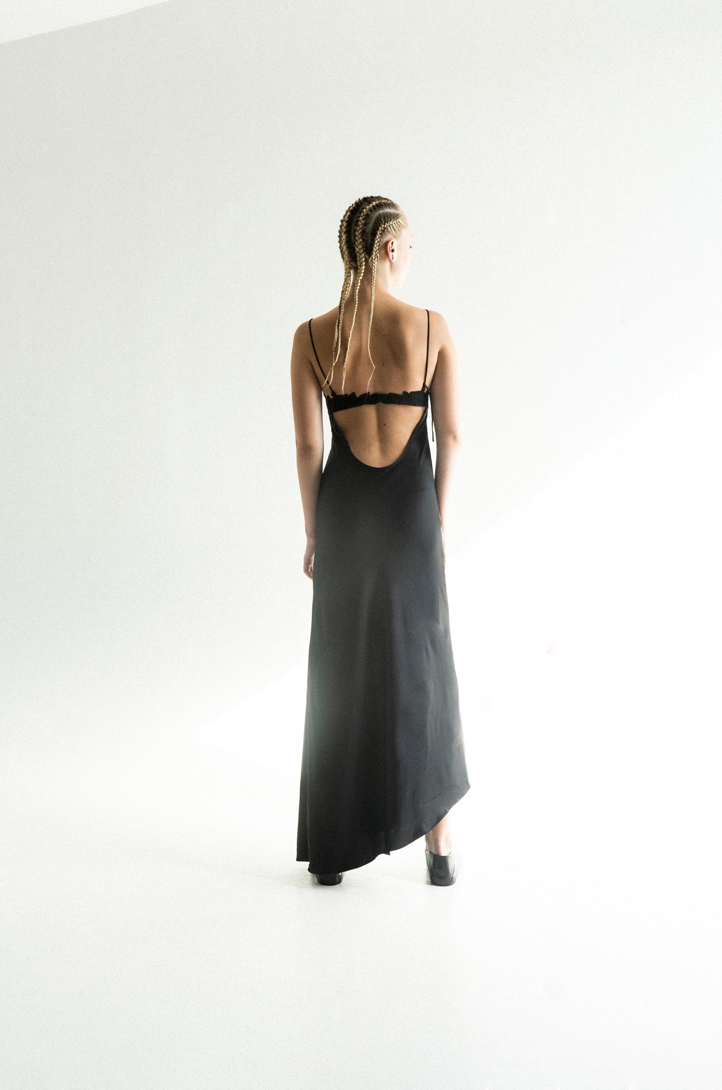 The Kalyna Black Viscose Dress