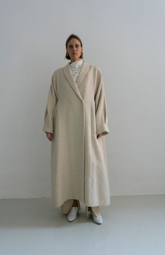 The Kosiv Cream Wool Coat