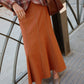 Orange Wool Skirt