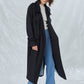 Laura Oversized Coat in Navy Blue Nazli Ceren 