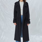 Laura Oversized Coat in Navy Blue Nazli Ceren 