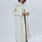 Laura Oversized Coat in White Nazli Ceren 