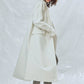 Laura Oversized Coat in White Nazli Ceren 