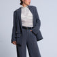 Light Weight Cotton Knit Long Wide Trousers Dark Grey Trousers Women Relax Baby Be Cool 