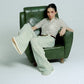 Light Weight Cotton Knit Long Wide Trousers Green Trousers Women Relax Baby Be Cool 