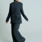 Light Weight Cotton Knit Oversized Blazer Dark Grey Blazer Women Relax Baby Be Cool 