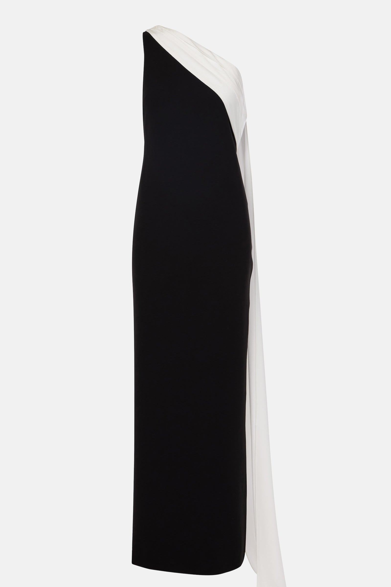 Black and White Gown Dress Formal Crepe Maxi Dress for Elegant Events LabelRow Black and White Gown Dress Formal Crepe Maxi Dress for Elegant Events LabelRow