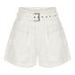 Louis White Cotton Shorts Nazli Ceren 