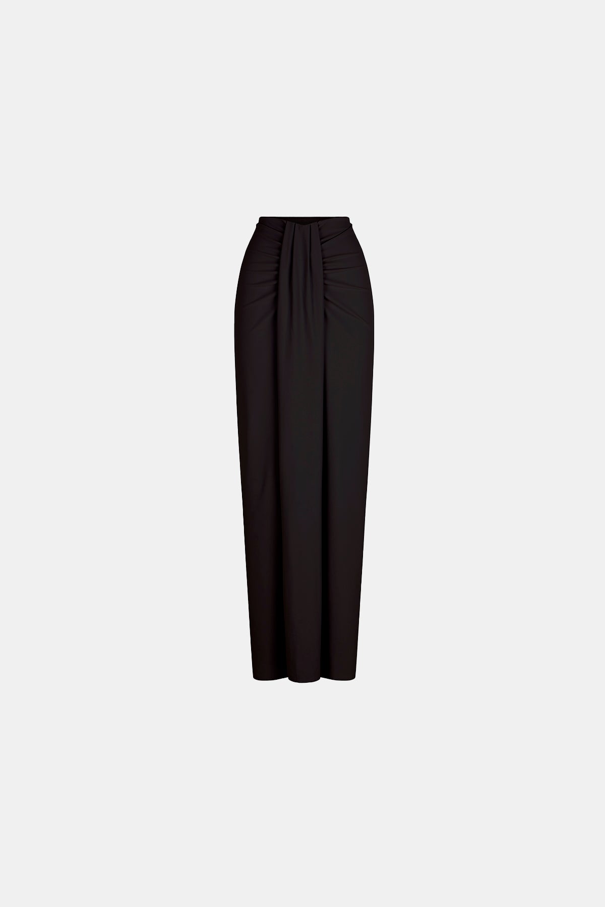 Maxi Skirt With Front Draped Detail (Limited Edition) Black - Mai 144