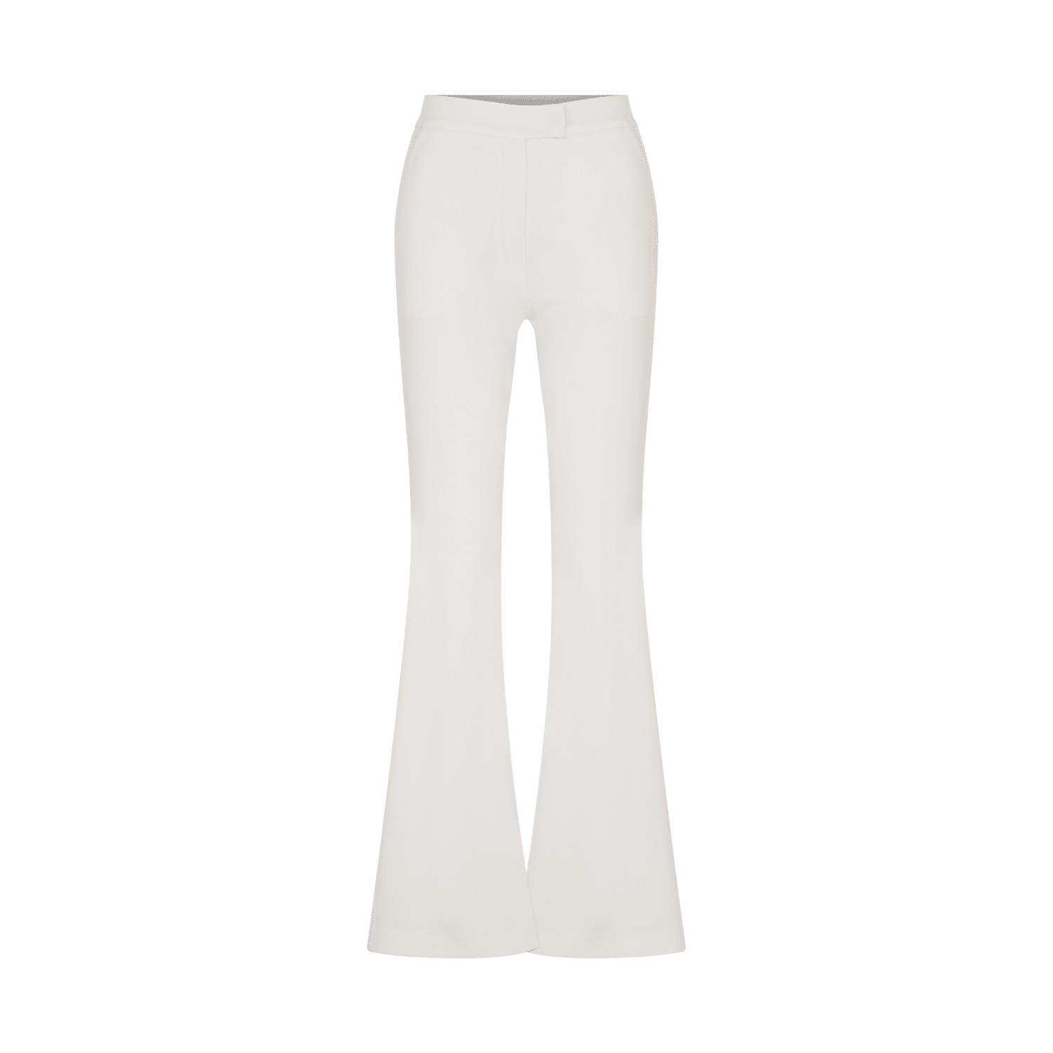 Marylebone Crepe Flared Trousers in Vanilla Ice Pants Nazli Ceren 