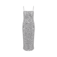 Miles Sequin Midi Dress in Silver Burch Dresses Nazli Ceren 